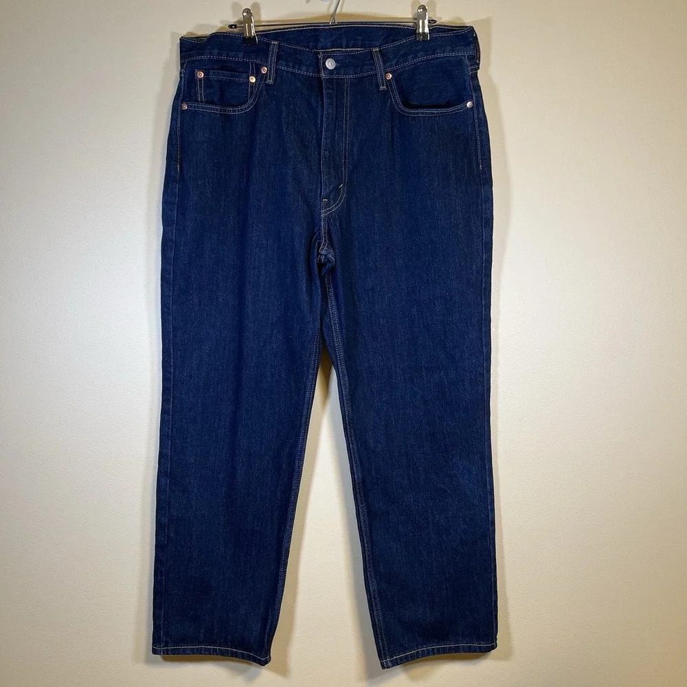 Levi's 550 Men's Jeans Size 38x30 Dark Wash Denim 100% Cotton Relaxed Fit